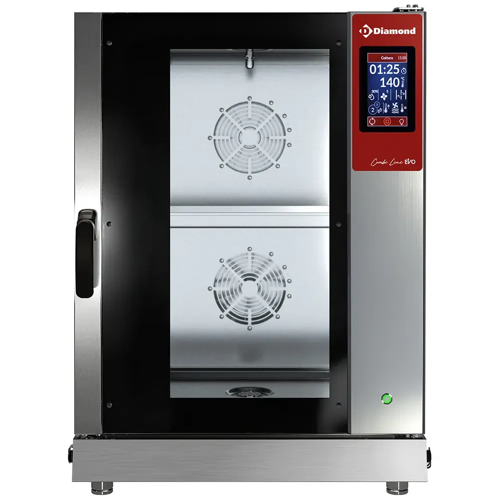 TOUCH SCREEN elektrische oven stoom-convectie, 10x GN 1/1 - AUTO-CLEANING - Main Image