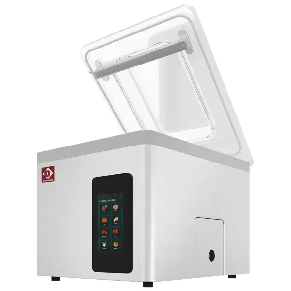 Vacuümmachine, roestvrijstalen kuip 370x350xh150 mm. 16 m3/u TOUCH-scherm - Main Image