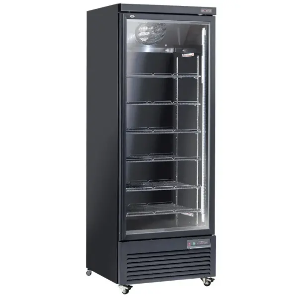 Verticale koelkastvitrine, 1 deur, 615 liter - ZWART - Main Image