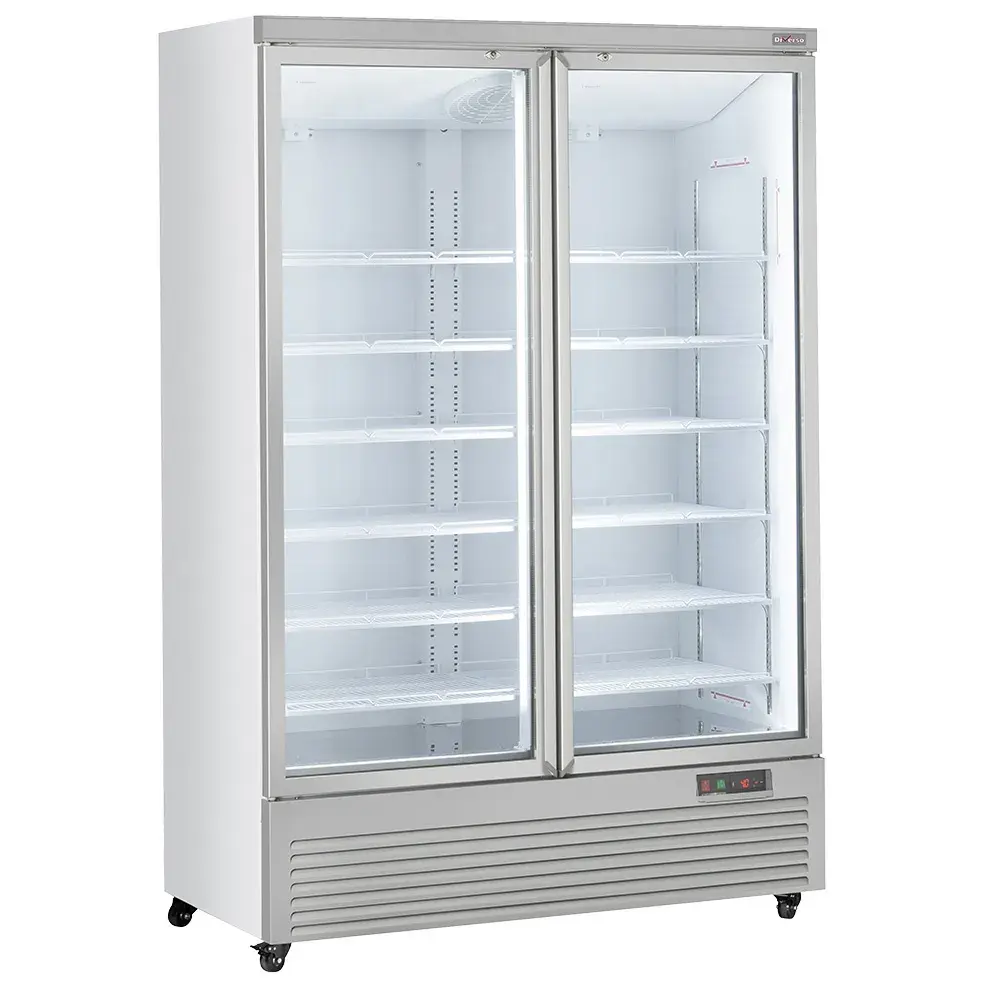 Verticale koelkastvitrine, 2 deuren, 1085 liter - WIT - Main Image