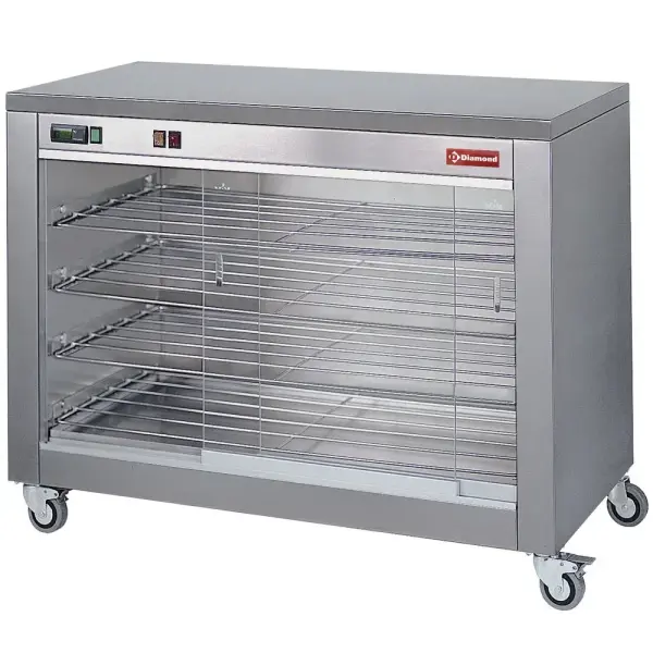 Verwarmde vitrinekast 60 kippen, op wielen - Main Image