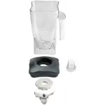 Vierkante Lexan beker 2 liters met deksel en mes (2 bladen) - Image 2