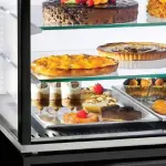 Vitrine 4 zijden T° positief, 5 niveaus in glas, geventileerd, 480 Lit., WIT - Image 2