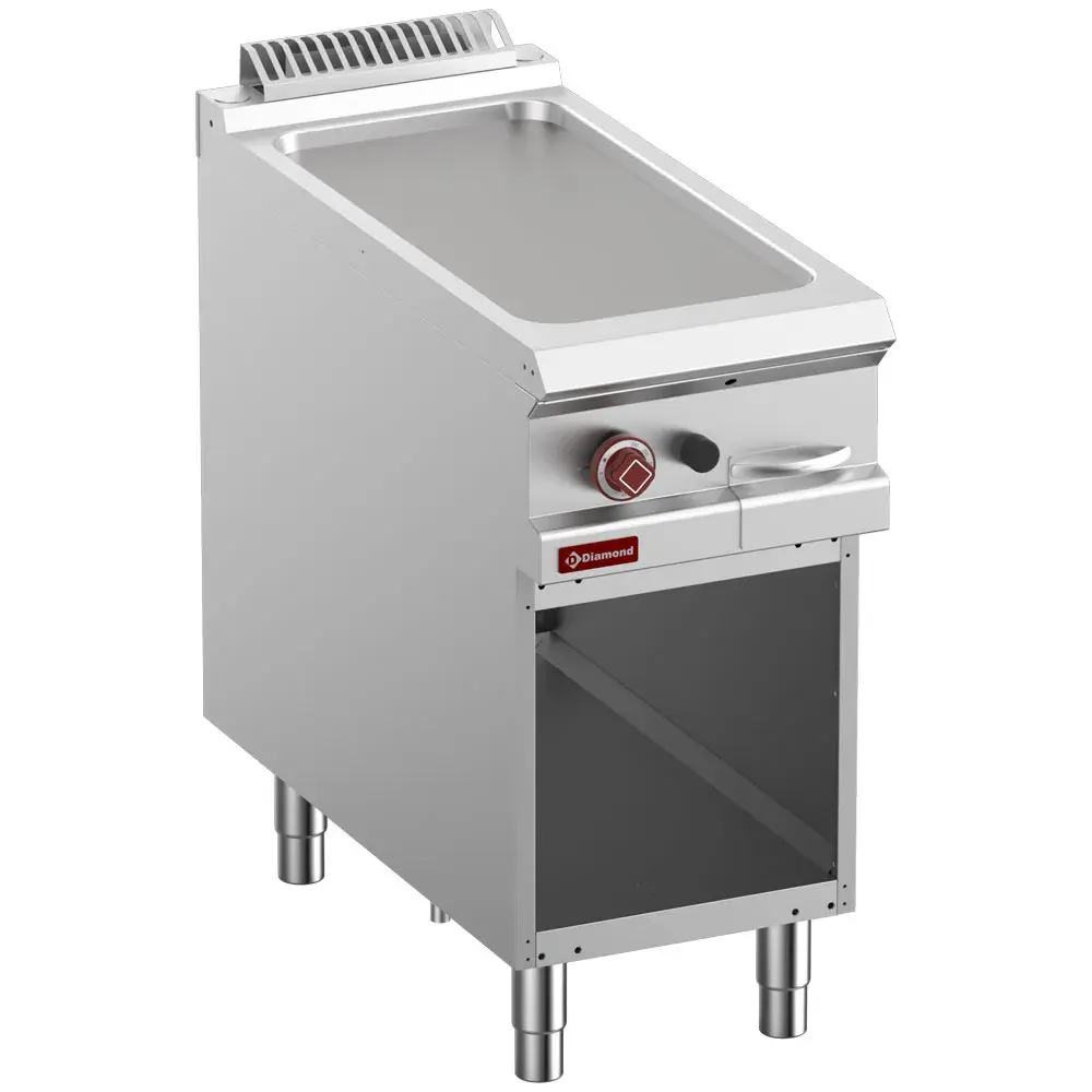 Vlakke bakplaat op gas, module 1/2, op open kast - Main Image