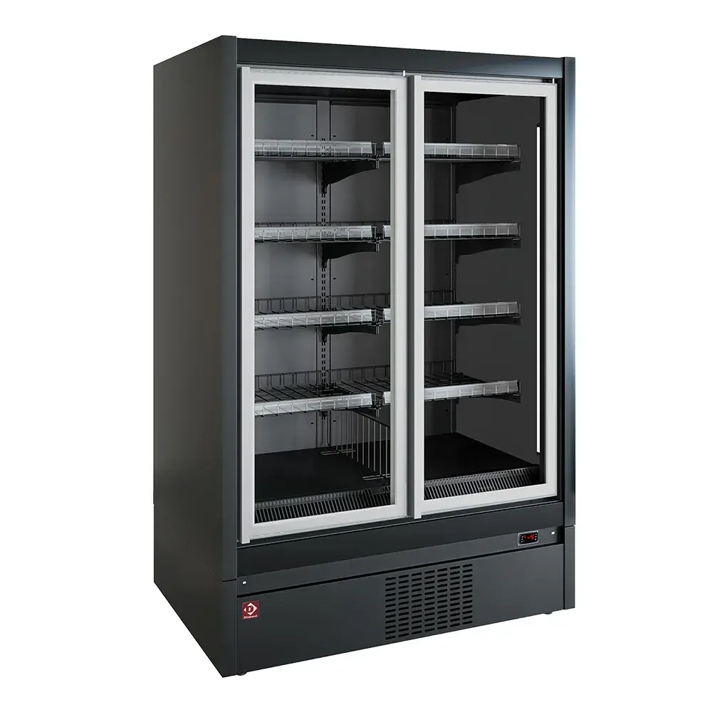 Vries wandmeubel, zelfbediening, klapdeuren - FULL BLACK - Main Image