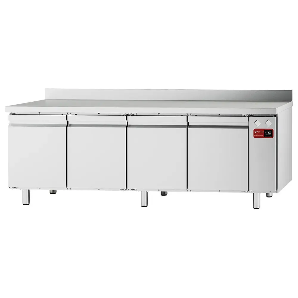Wand koeltafel, geventileerd, 4 deuren GN 1/1, 550 liter (zonder groep) - Main Image