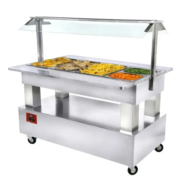 Warm buffet, bain-marie, 4x GN 1/1-150 (wit hout) - Main Image