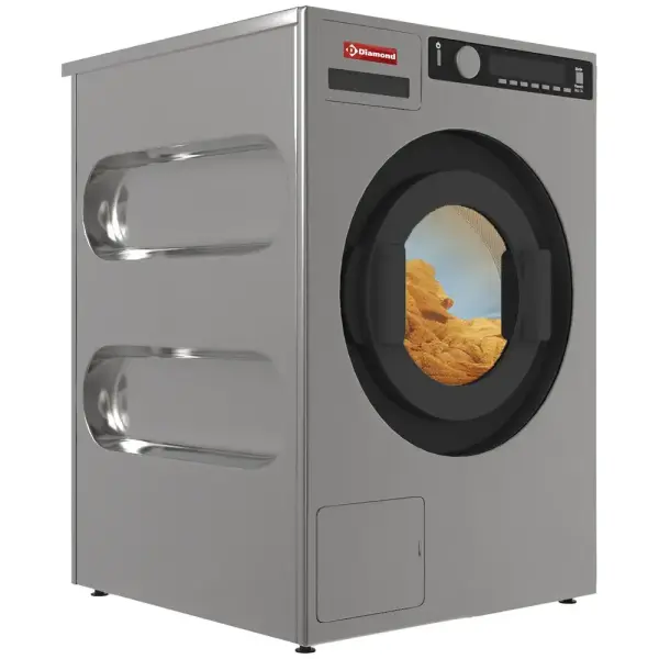 Wascentrifugemachine 6,5 kg "inox-titanium", met afvoerpomp - Main Image