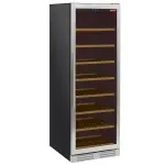 Wijnkast vitrine, geventileerd, roestvrijstalen deur, 470 Lt., - ZWART - Main Image